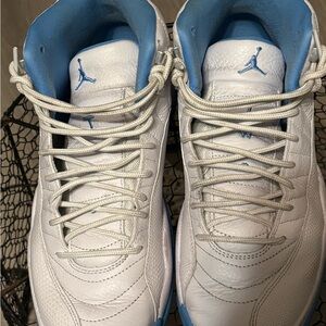 Jordan Men's White and Light Blue Sneakers
